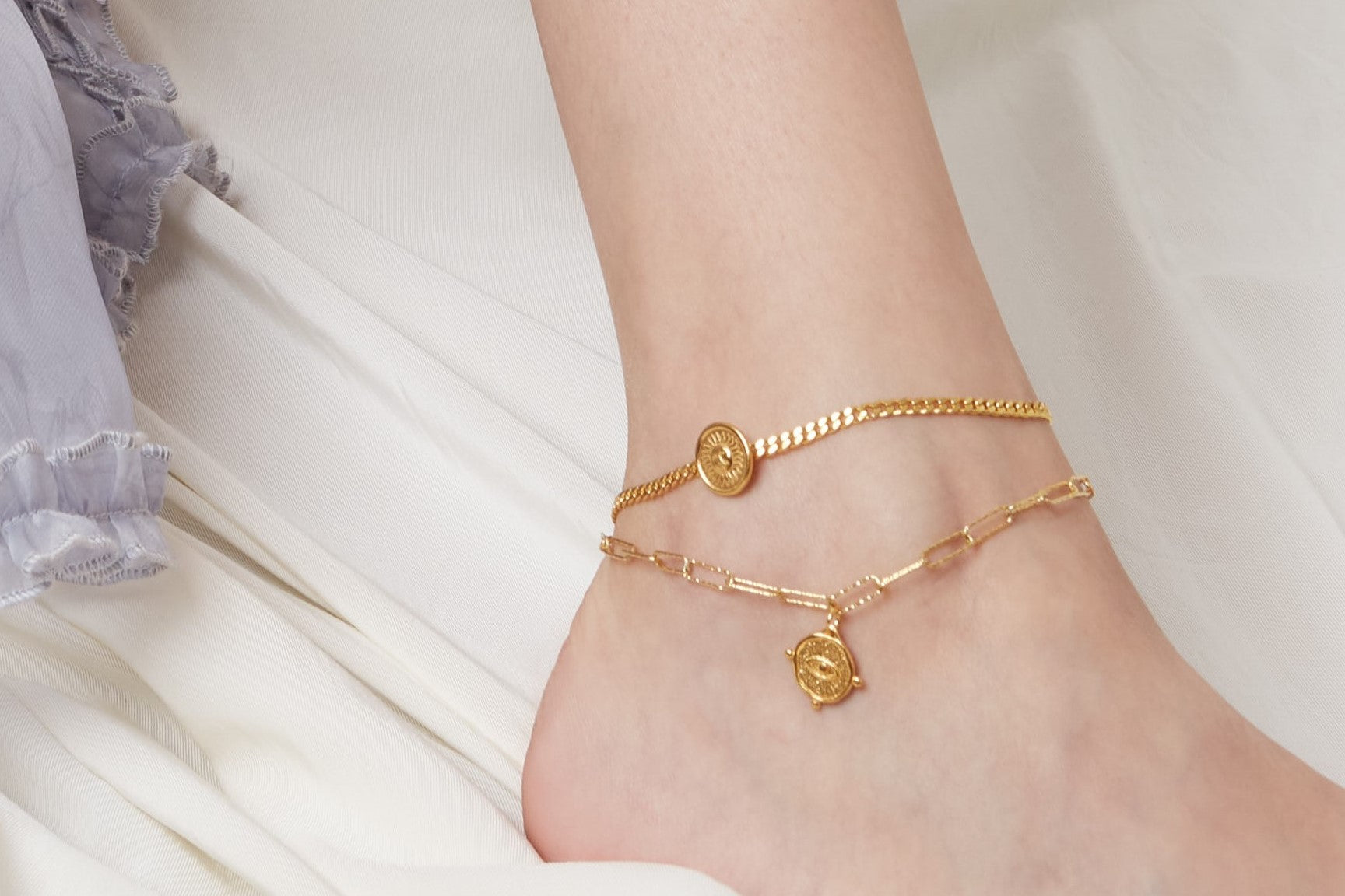 Greek anklet on sale