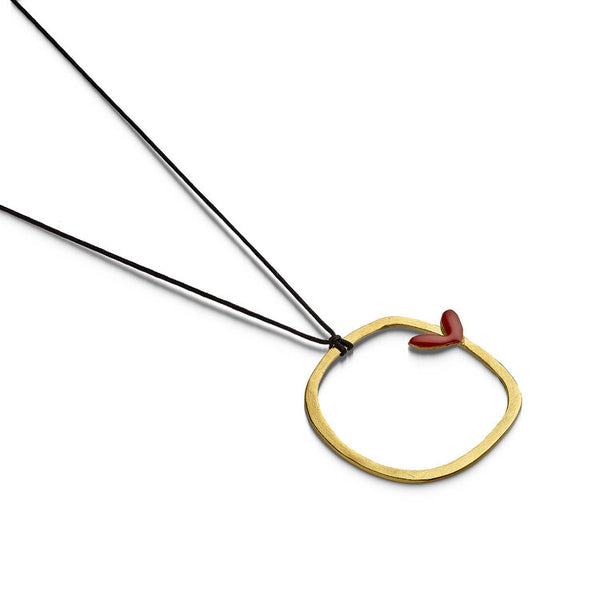 heart circle pendant necklace