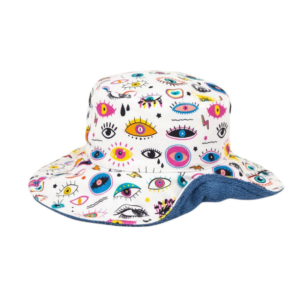 starry eyes evil eye towel bucket hat
