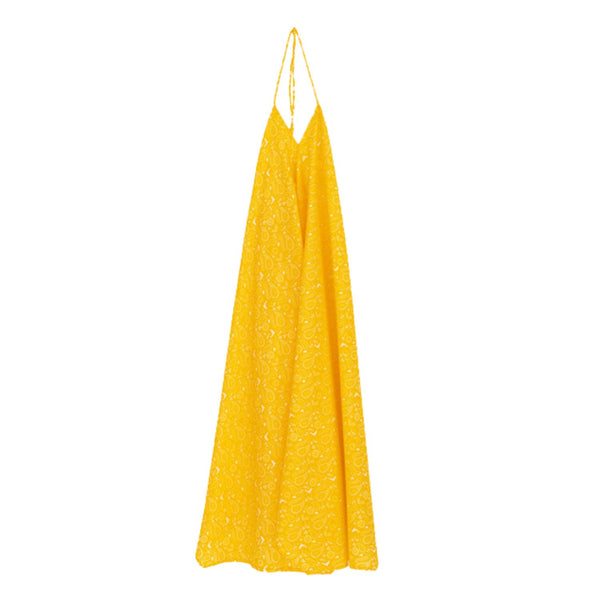 Yellow Bandana V Dress