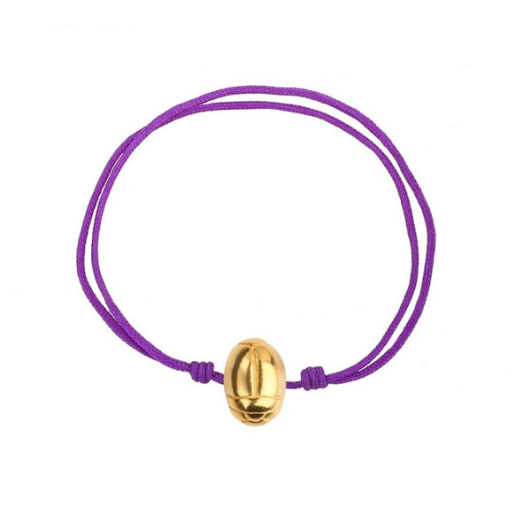 Beetle Bracelet - Purple Cord