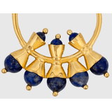 Lapis Lazuli hoops earrings by AENALIA - The Greek Art Company
