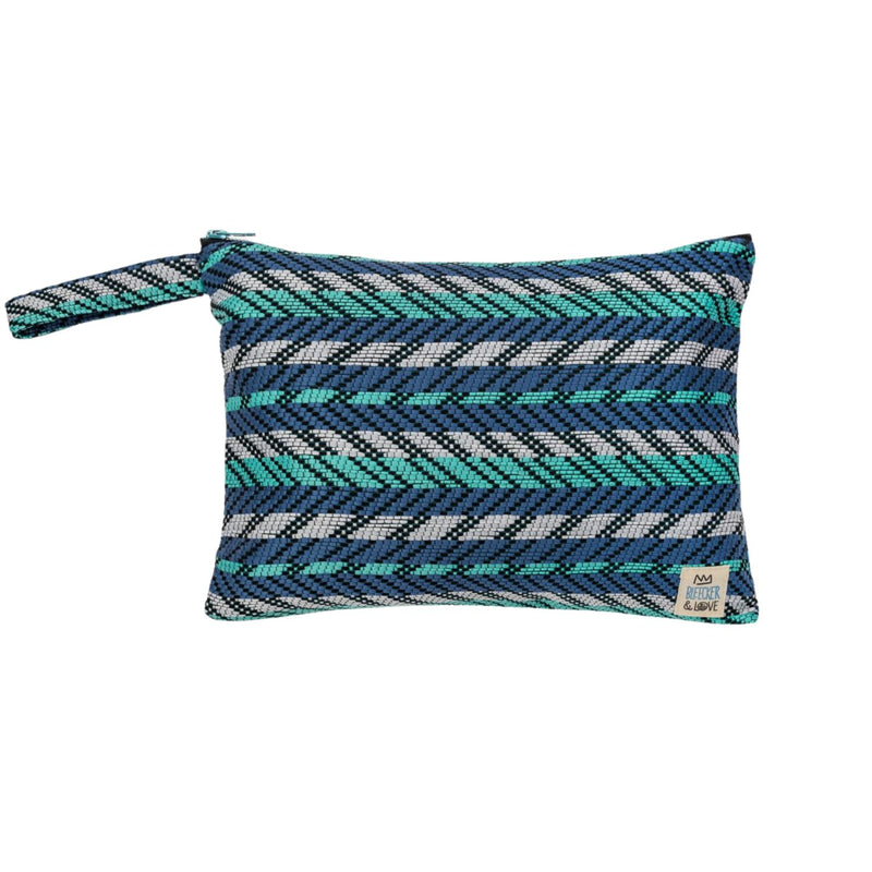 plage waterproof woven textile clutch beach bag by Bleecker and Love - The Greek Art Company