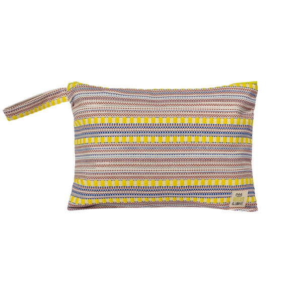 Byblos Waterproof beach bag woven yellow by Bleecker and Love - The Greek Art Company