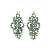 Carol Lace Earrings - Festive Green