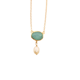 Chalcedony Pearl Necklace