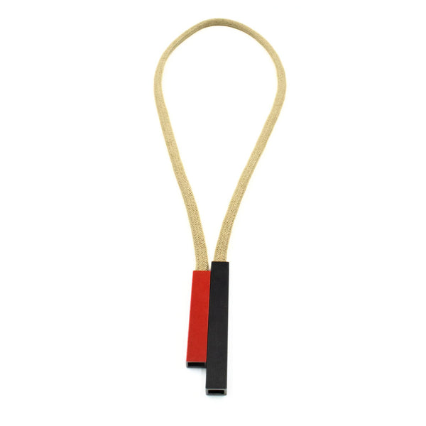 Tubes Necklace - Red