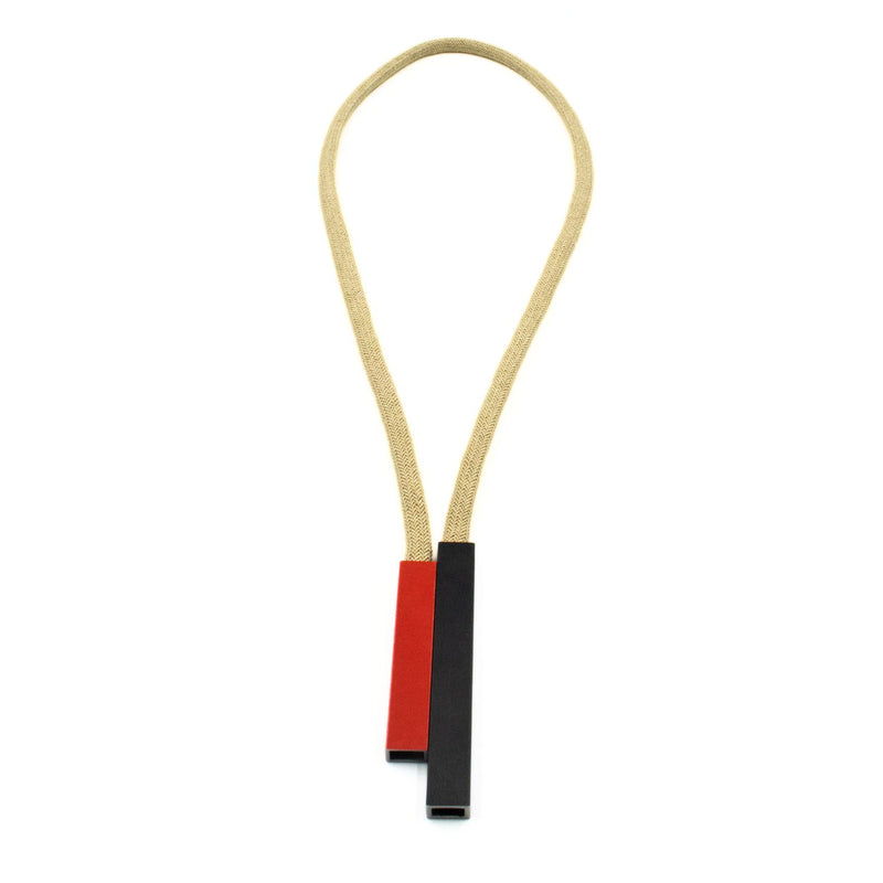 Tubes Necklace - Red