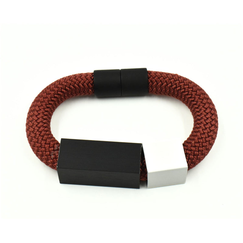 Cord Tube Bracelet - Copper Red