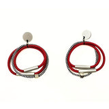 Multi-wire Earrings - Red