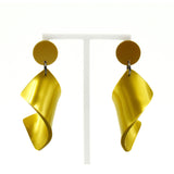 Twisted Plexi Earrings - Gold