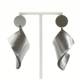 Twisted Plexi Earrings - Silver