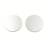 Plexi Circle Earrings - Silver