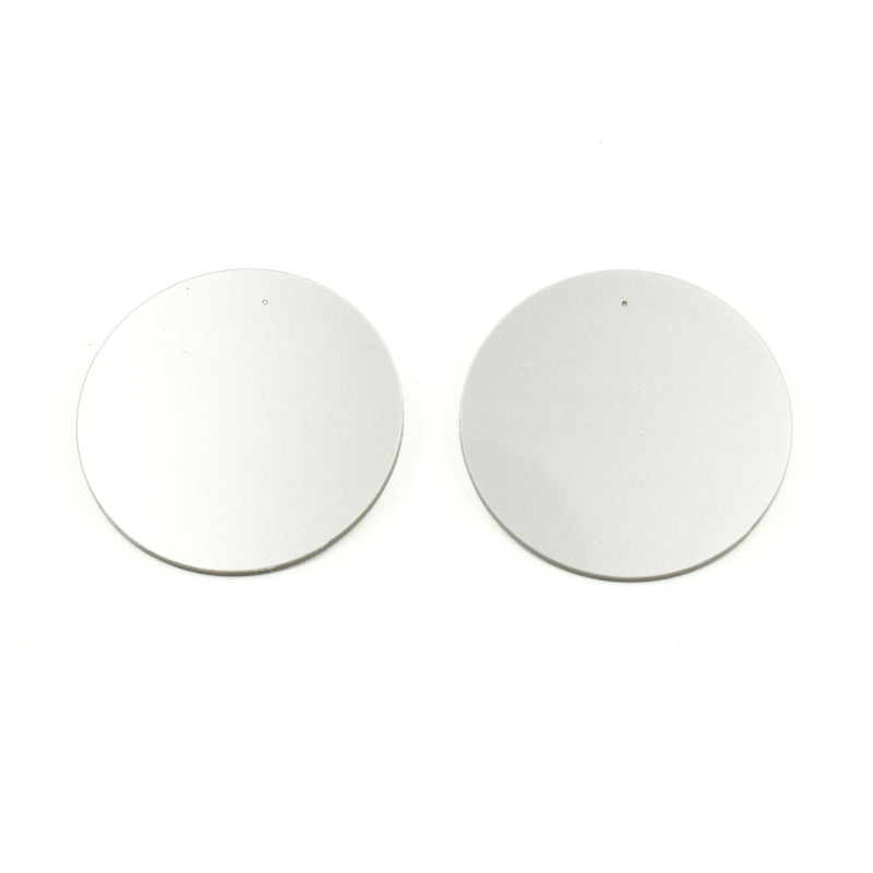 Plexi Circle Earrings - Silver