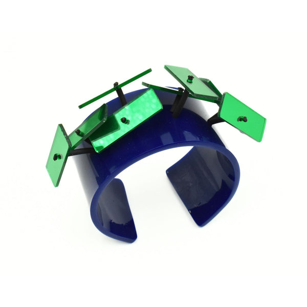 Confetti Plexiglass Bracelet - Blue/Green