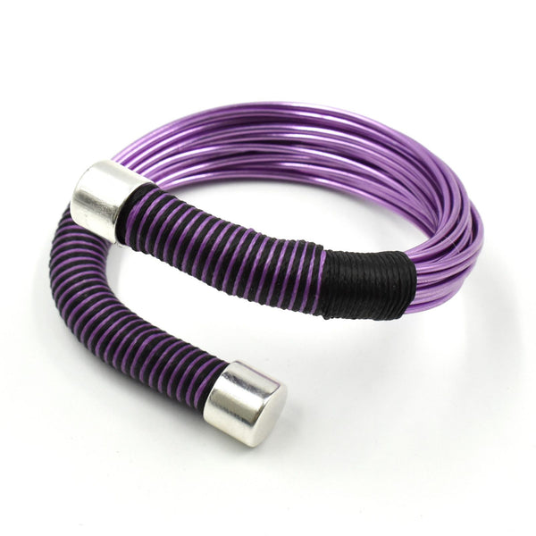 Aluminum Coil Bracelet - Purple