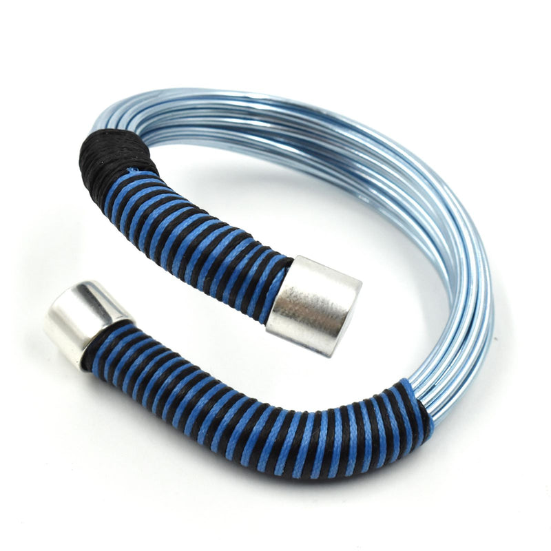 Aluminum Coil Bracelet - Blue