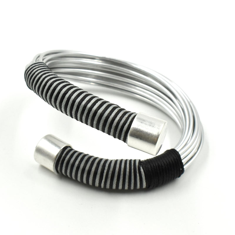 Aluminum Coil Bracelet - Grey