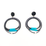 Multi-wire Earrings - Turquoise