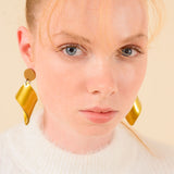 Twisted Plexi Earrings - Gold