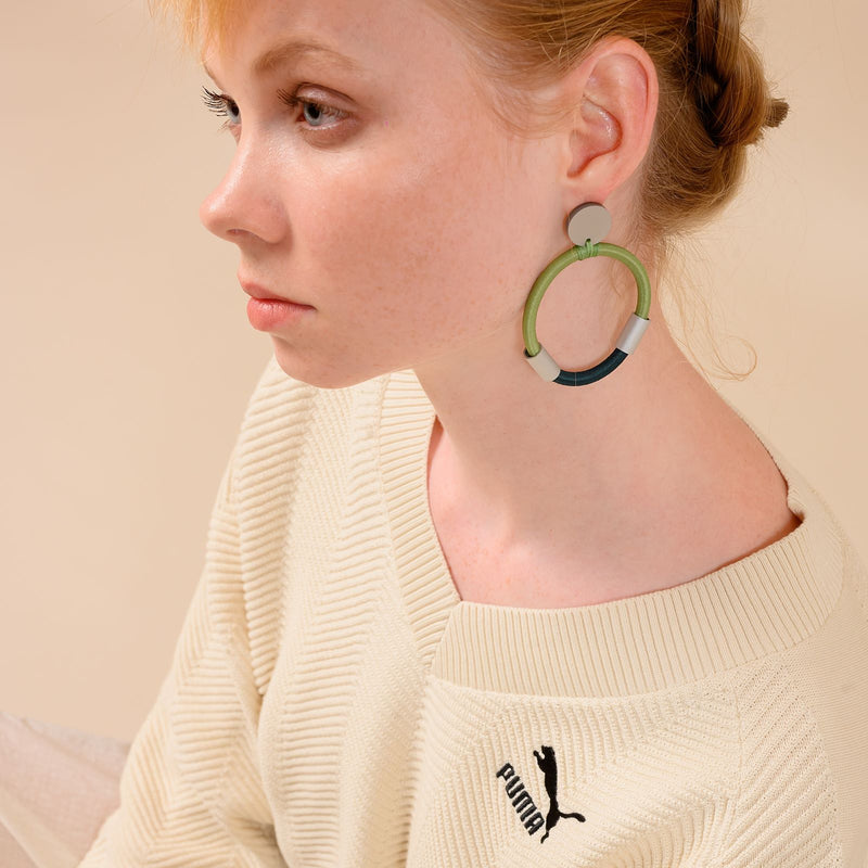 Colorful Wire Earrings - Green