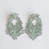 Godiva Lace Earrings - Mint