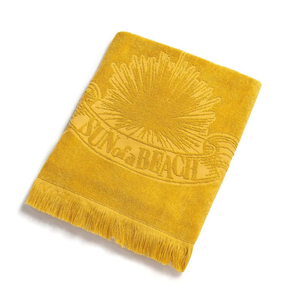 Just Curry Yellow Beach Towel by Sun of a Beach - The Greek Art Company