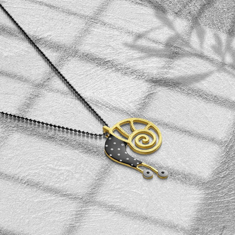 helix snail pendant necklace