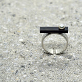 Flat Top Pearl Ring by Meli Jewellery - The Greek Art Company