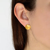 Pearl Disk Earrings by Meli Jewellery - The Greek Art Company