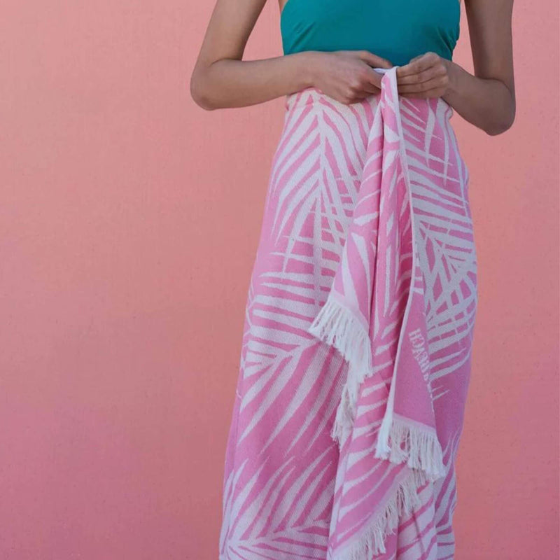 Palm Springs Beach Feather Towel by Sun of a Beach - The Greek Art Company