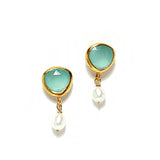 Chalcedony Pearl earrings