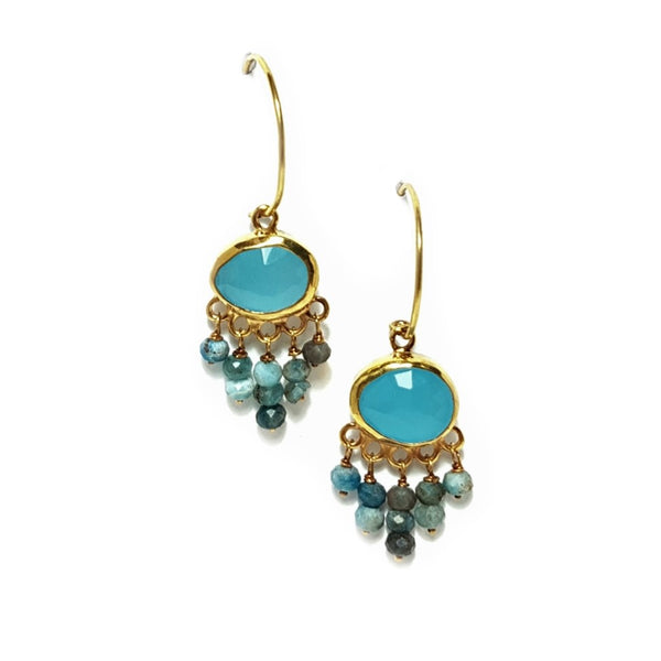 Turquoise Apatite Earrings