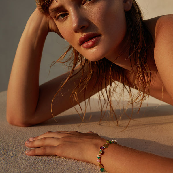 Summer Fling Bracelet with various gemstones by Katerina Makriyianni - The Greek Art Company