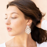 Tereza Lace Earrings - Silver