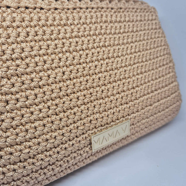 Beige Crochet Shoulder Bag