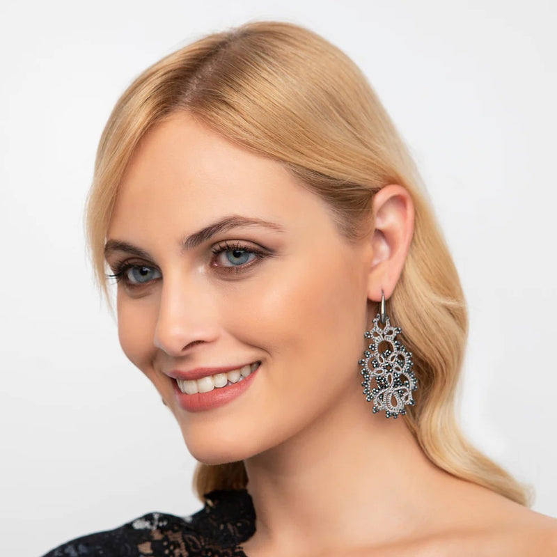 Melina Lace Earrings - Bronze