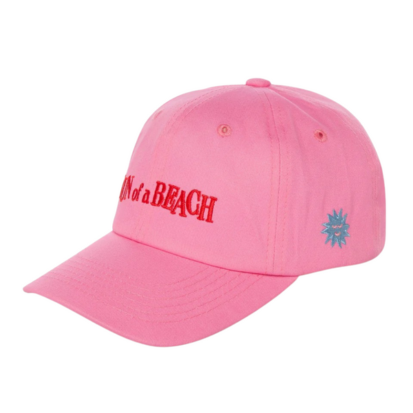 Pink Baseball Cap - Red letters