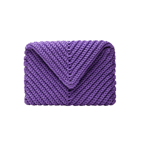 Purple Envelope Crochet Bag