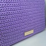 Purple Crochet Shoulder Bag