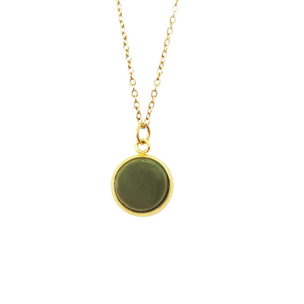 Hemera Ceramic Pendant - Olive Green