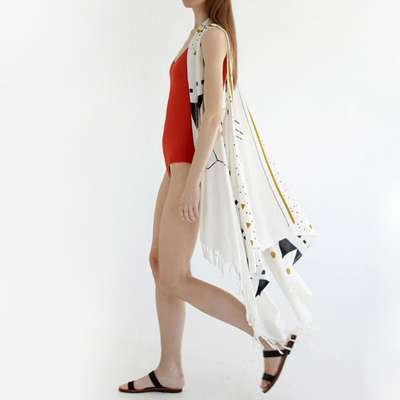 High Tide Pareo Vest Beachwear by Cleo Gatzeli - The Greek Art Company