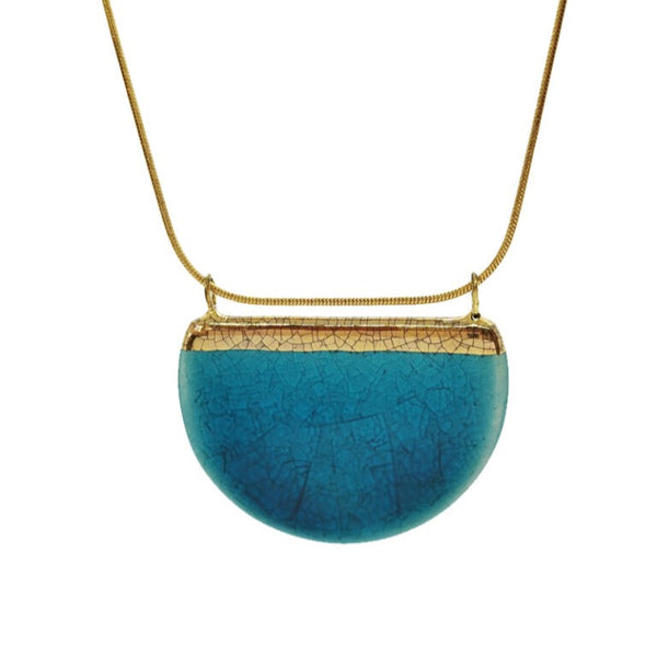 Keres Ceramic Necklace - Sea Blue