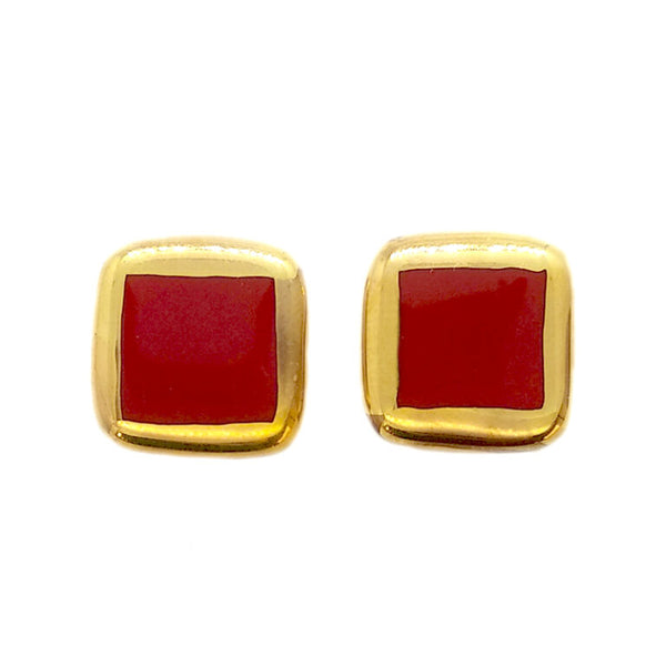 Maia Ceramic Studs - Red