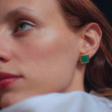 Maia Ceramic Studs - Emerald