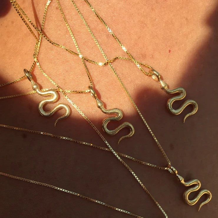 python pendant gold-filled