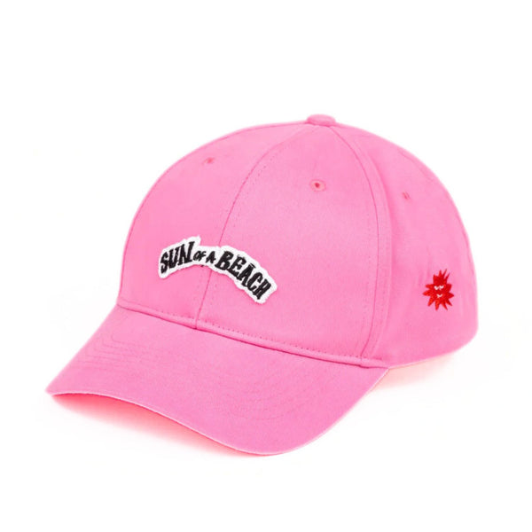 Pink Baseball Cap (B/W letters)