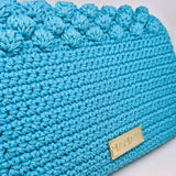 Turquoise Crochet Cross-Body Bag