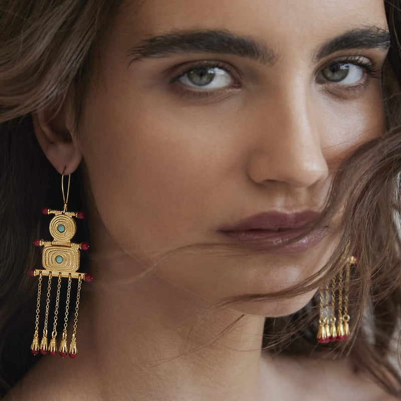 Tympfi - Neohellenic earrings by AENALIA - The Greek Art Company