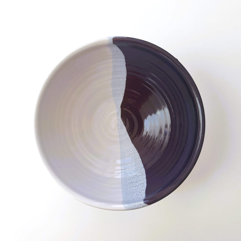 Dark Blue Ceramic Big Bowl by Manolis Libertas - The Greek Art Company
